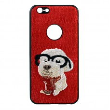 Чехол-накладка Dog для iPhone X красный