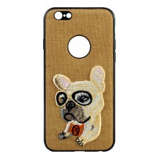 Чехол-накладка Dog для iPhone 5/5S/SE коричневый