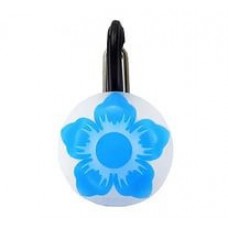 Карабин светодиодный ClipLit Designs цветок синий / белый Led