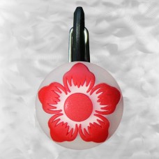 Карабин светодиодный ClipLit Designs цветок красный / белый Led