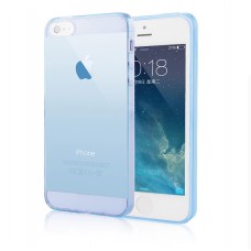 Чехол-накладка силиконовый 0.3mm Iphone 5 blue