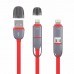 Кабель трансформер 2 в 1 - microUSB и для Iphone 5-6 Lightning