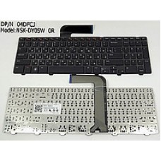 Клавиатура для ноутбука Dell Inspiron 15 3521, 15V, 15R 5521 1316 3537 RU Black с рамкой глянцевая.