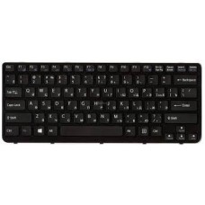 Клавиатура для ноутбука Sony SVE14 черная черная рамка . Оригинальная клавиатура. Русская раскладка.