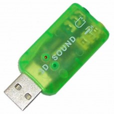 Контроллер USB-sound card 5.1 3D sound Windows 7 ready зеленый