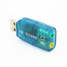 Контроллер USB-sound card 5.1 3D sound Windows 7 ready синий