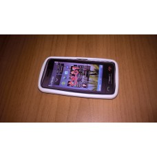 Чехол накладка Nokia C6-01 белая силикон пластик