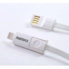 Кабель Remax USB 2.0 Safe Charge Speed Data Lightning, 1м, круглый, White, Color BOX