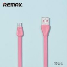 Кабель Remax Usb 2.0 Fast Data Lightning, 1.0м, плоский, рифленый, Pink, Color Box