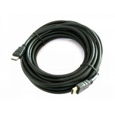 Кабель HDMI-HDMI 1.0m, v1.4, круглый Black, Пакет