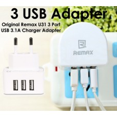 Сетевое зарядное Remax 3USB 3,1A White RP-U31