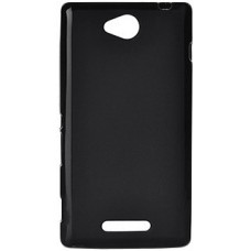 Чехол-накладка Drobak Elastic PU для Sony Xperia C c2305 черная
