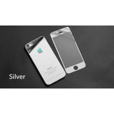 Защитное стекло 2в1 для iPhone 6 Plus Серебристое