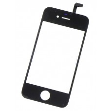 Сенсорное стекло для iPhonе 4 черное 7653 мм со шлейфом под разъём сверху справа