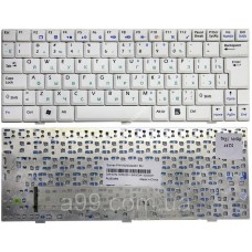 Клавиатура для ноутбуков Msi Wind U90, U100, U110, U120 белая UA/RU/US