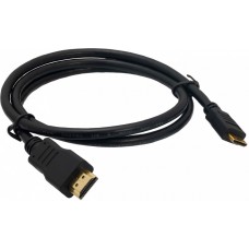 Кабель шт. HDMI -шт.mini HDMI, диам.-6,0, gold, 1,5м, в блистере, чёрный