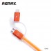 Кабель Usb Remax Aurora 2 in 1 iPhone 5 6 Lightning MicroUsb