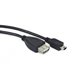 Шнур шт.USB А -шт.mini USB 4pin v2.0. диам.-3.5мм. 1.5м. чёрный