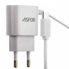 Сзу с Led подсветкой и кабелем micro Usb Aspor A802 1A. ЦветБелый.