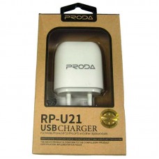 Зарядное устройство iPhone 5 6 7 Remax Proda RP-U21 на 2USB 2.1A