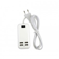 Сетевое зарядное устройство 4USB 15W 3A White 1.5m