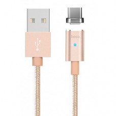 Кабель Hoco U16 Magnetic adsorption Type-C charging cable 2,4A Gold
