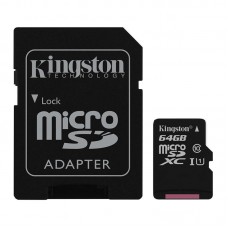 Карта памяти microSDXC 64Gb KIngston UHS-1 Adapter SD