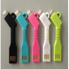 Кабель-брелок для iPhone 8 pin-USB желтый