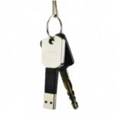 Кабель Ключ micro USB-USB серебро и черная вставка