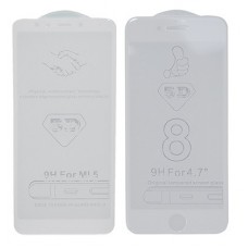 Защитное стекло 5D iPhone 8/7 White