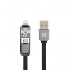 Кабель Remax Transformer 2in1 iPhone 5/MicroUSB Black (5-015)