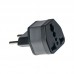 Переходник для розетки 3 пина на 2 английская - евро Remax Universal Travel Adapter