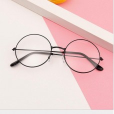 Имиджевые очки круглые с прозрачными стеклами - Черные
