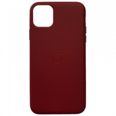 Чехол накладка Leather Case Full для iPhone 11 темно красный