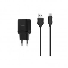 Комплект Адаптер сетевой Hoco Micro cable C22A USB. 2.4А