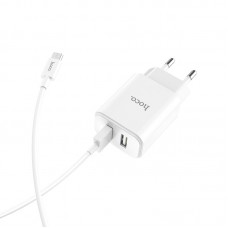 Зарядный адаптер Hoco Micro cable Victoria C62A 2USB. 2.1А