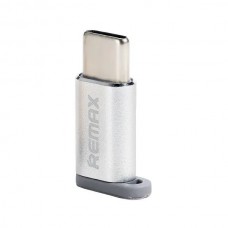 Адаптер металлический Remax 2 in 1 Micro USB мама - Type-C папа