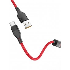 Кабель дата и зарядный Xiaomi Mi оригинал Type-C Braided SJV4110GL в оплётке красный