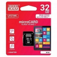 Карта памяти GoodRAM microSDHC 32GB Class 10 UHS-I (с адаптером) (M1AA-0320R12)