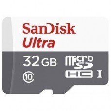Быстрая флеш карта SanDisk microSDHC Ultra 32GB Class 10 80MB/s (без адаптера) (SDSQUNS-032G-GN3MN)