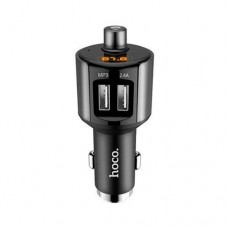 Зарядное устройство Hoco E19 Smart 2.4A with wireless FM transmitter Metal серое