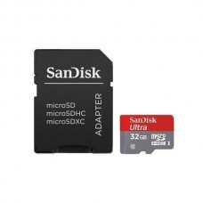 Карта памяти оригинал SanDisk MicroSDHC 32GB (UHS-1) Ultra (Class 10)+SD adapter