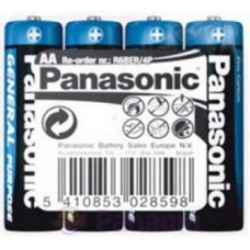 Батарейка АА пальчиковая набор 4 штуки Panasonic GENERAL PURPOSE AA (R6)