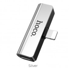 Преобразователь Hoco Lightning to 3.5mm audio/lightning charging LS25 2A