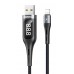 Кабель для iPhone 11 X Xs Xr 8 7 с LED дисплеем REMAX RC-096i Lightning
