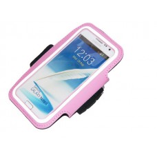 Чехол спортивный на руку Armband для Note 2 3 телефон 5.0-5.8 дюймов розовый