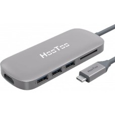 Хаб адаптер HooToo USB-C 3.1 with Type C Charging Port HDMI Output Card Reader, 3 USB 3.0 Ports HT-UC001