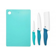 Комплект 3 ножа и доска Xiaomi Ceramic Knife Cutting Board Set 4-в-1