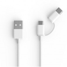 USB Кабель Xiaomi ZMI 2-в-1 Micro и Type-C оригинальный 1 м белый