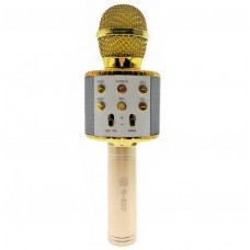 Bluetooth микрофон для караоке с подсветкой MUSIC STAR MK2L Gold